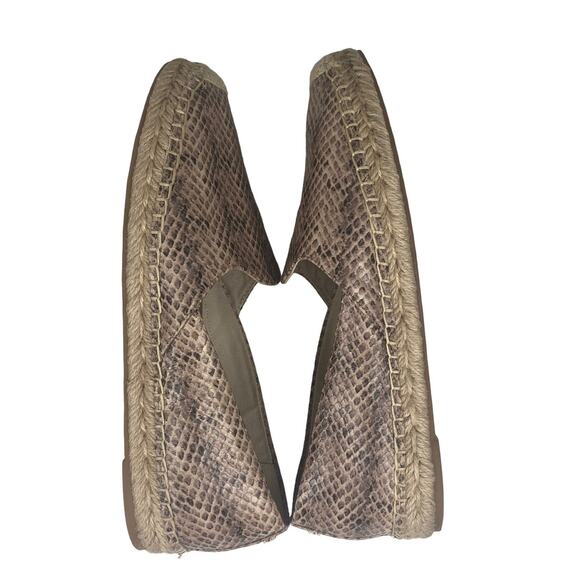 Sam Edelman Kesia Sesame Leather Espadrille Rounded Toe Slip On Loafers Size 9.5 - Picture 4 of 7